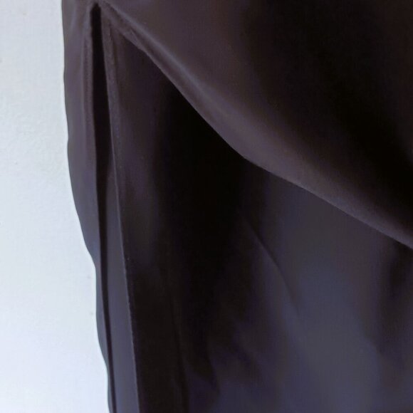 SILK SKIRT & TOP SET: VINTAGE CERULEAN BLOUSE, ASHLEY BLACK WRAPAROUND SKIRT - Picture 3 of 10